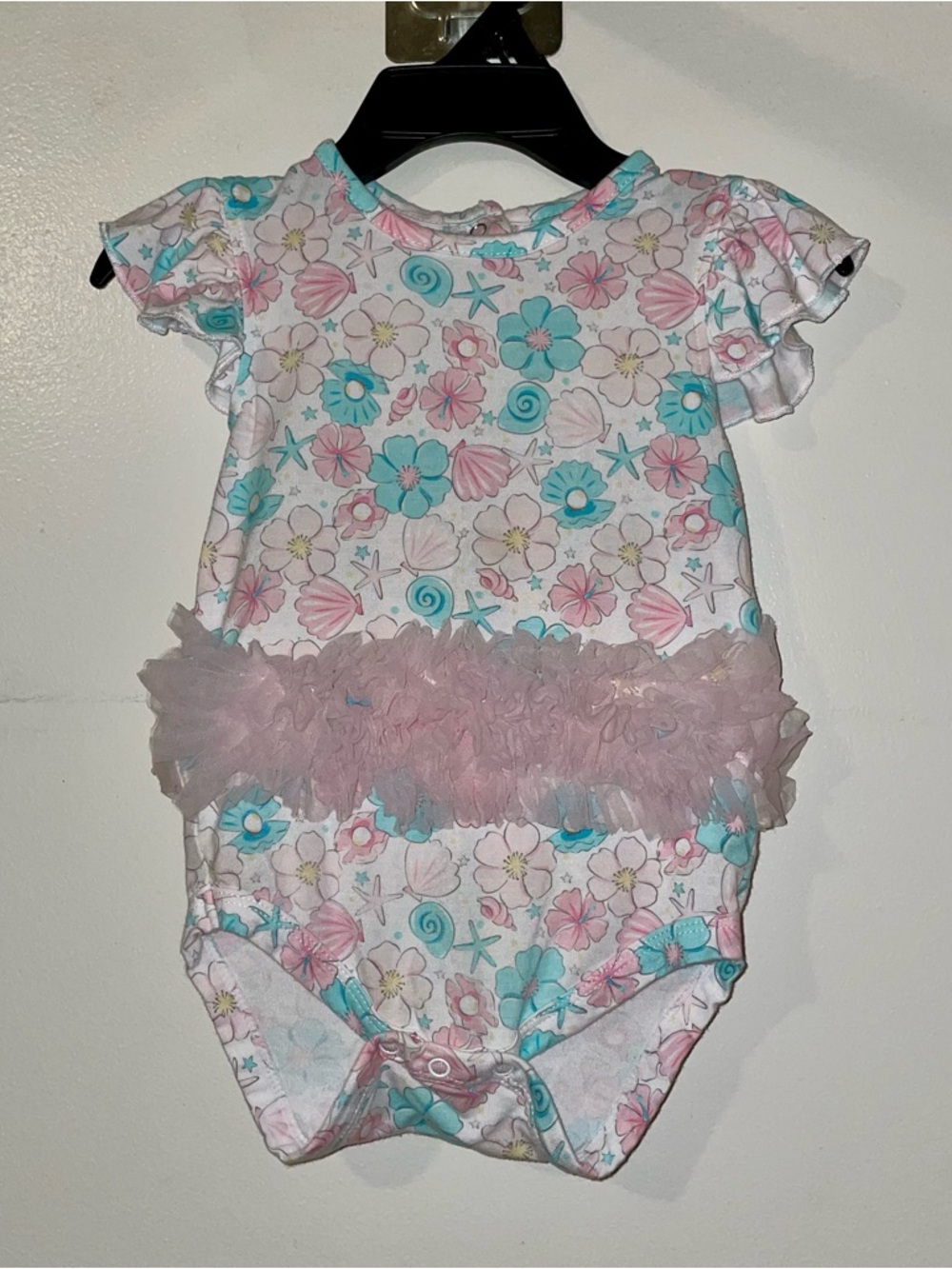 6/9m Milkberry Onesie with Tulle Ruffle